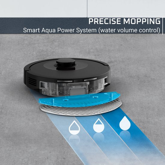 Rowenta X-Plorer Série 85+ RR87D5 - Robot aspirateur - Avec fonction de lavage - Accessoires supplémentaires inclus - Adapté à tous les types de sols - Station de vidage automatique