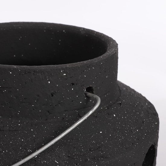 Lanterne Pietra de Mica Decorations - H 16 x Ø 25 cm - Anthracite