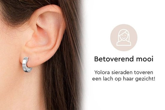 Yolora Elgance Boucles d'oreilles avec cristaux Kalpa Camaka - Argent - Plaqué or blanc 18K - Boucles d'oreilles femme - Bijoux - Coffret cadeau de luxe - Coffret cadeau - Coffret cadeau exclusif - Bel emballage cadeau