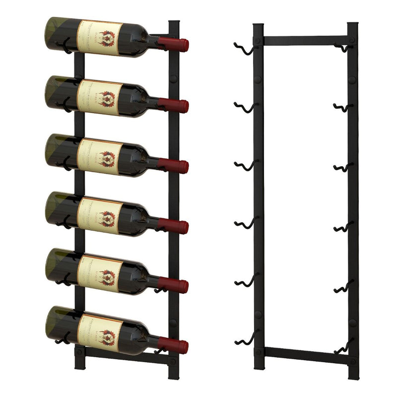 Coast : casier à vin mural - peut contenir 6 bouteilles - métal - noir