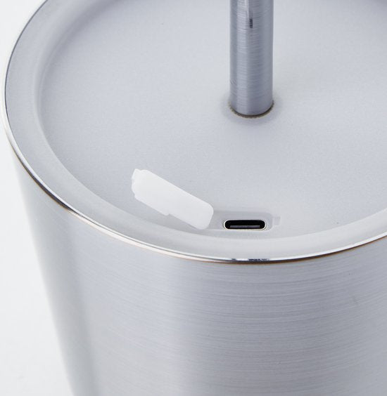 Brilliant Xaana - Lampe de table rechargeable - Intérieur et extérieur - LED 4 W 3 000 K-6 000 K - Variateur à 3 niveaux - IP44 - Argent