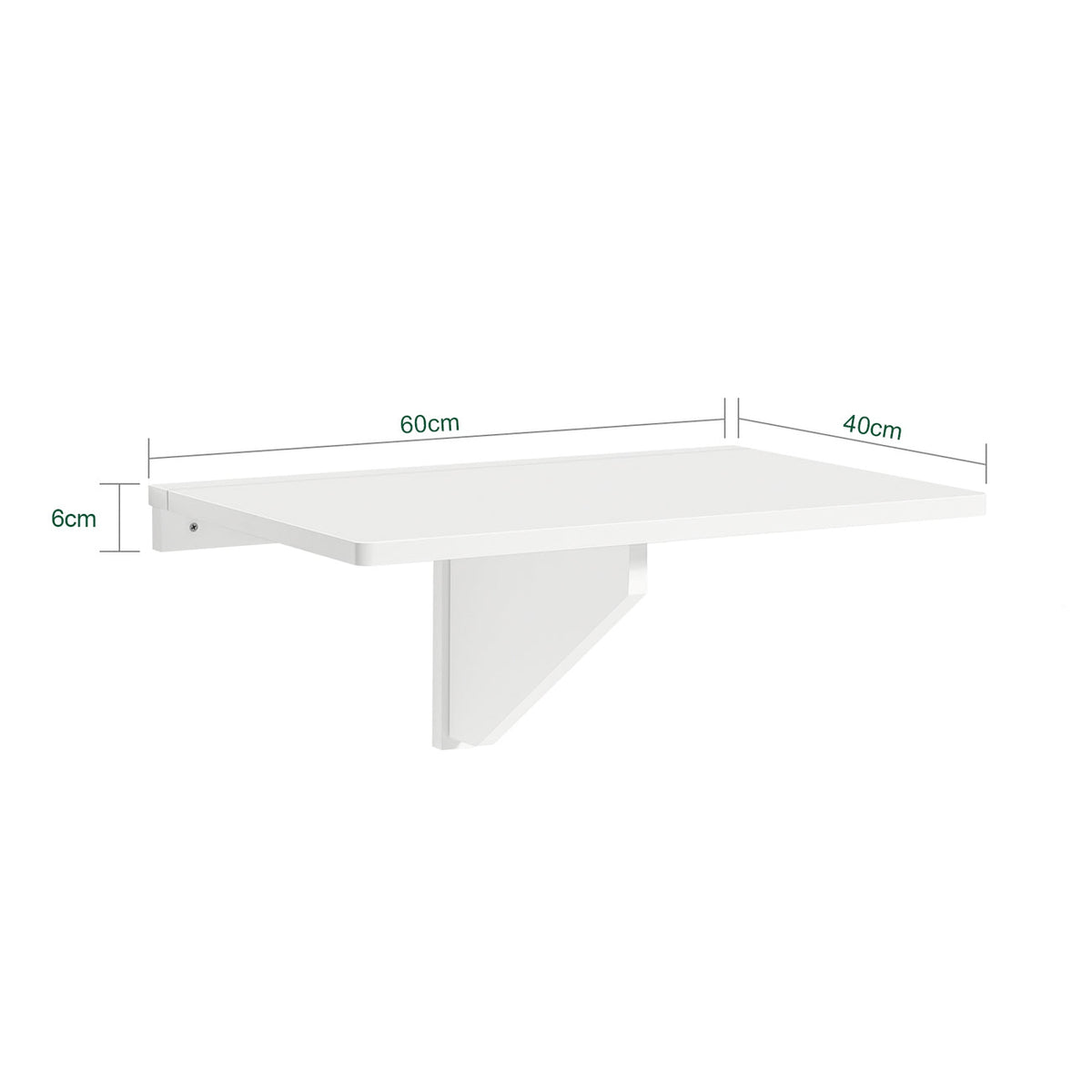 SoBuy FWT03-PF Table de salle à manger pliante - Max. 20 kg - 60 x 40 x 2 cm - Blanc