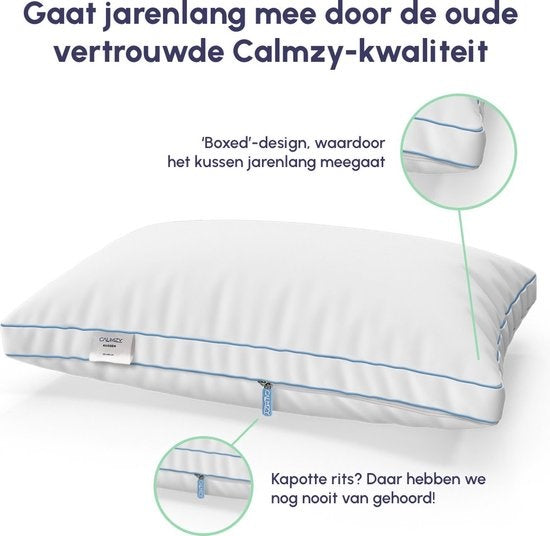 Calmzy Oreiller réglable - oreiller chambre à coucher - oreiller cervical - oreiller 50x60 - oreiller dormeur latéral