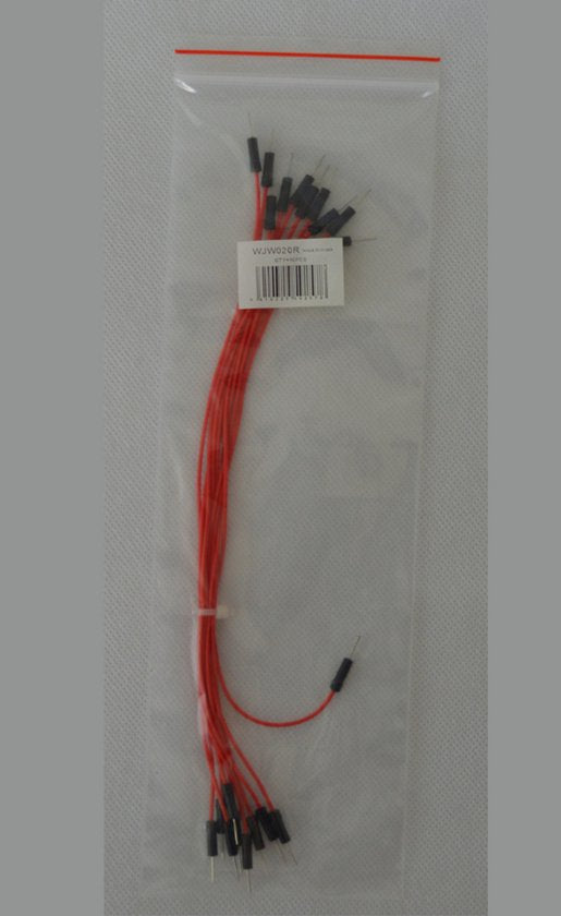 Lot de fils de raccordement, 10 pièces / kit, longueur 20 cm, couleur rouge