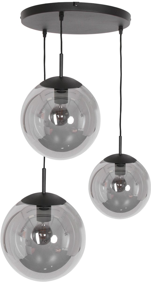 Steinhauer - lampe suspendue - Bollique LED - noir - verre métal - Ø 40cm - E27 - 3123ZW