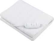 Couverture électrique Bloomfold - 150 x 80 cm - Lavable en machine - 1 personne - 3 niveaux - Couverture chauffante - Blanc/polyester