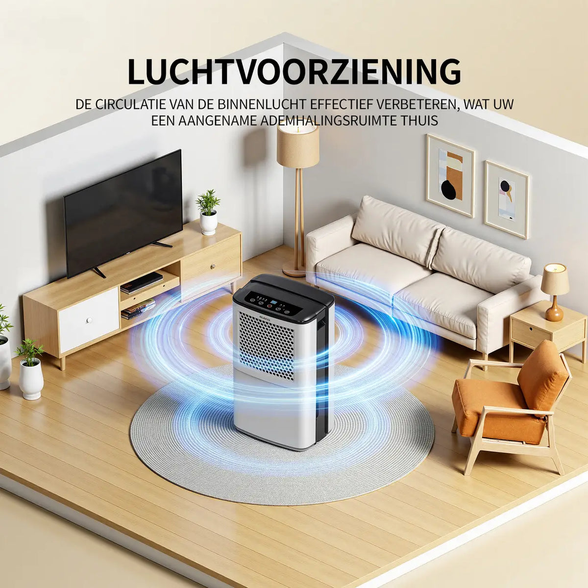 Déshumidificateur ELECCI 12 l/jour - réservoir d'eau de 3,8 l - R290