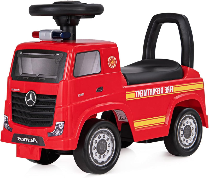 SOARS Mercedes-Benz Voiture à pousser - Camion de pompiers - Lumières et sons - Rouge