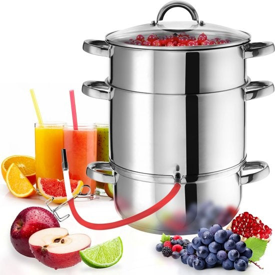 Tectake Extracteur de vapeur - Ø 26 cm - acier inoxydable - Induction