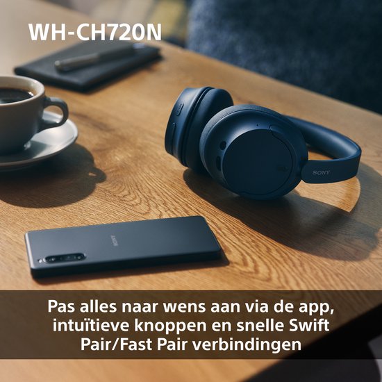 Sony WH-CH720N – Casque sans fil circum-auriculaire avec réduction de bruit - Rose