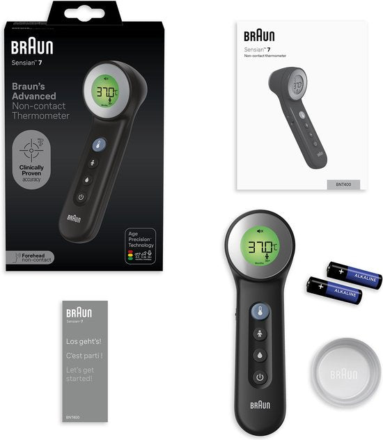 Thermomètre médical Braun BNT400B Age Precision Touch/No Touch, couleur anthracite