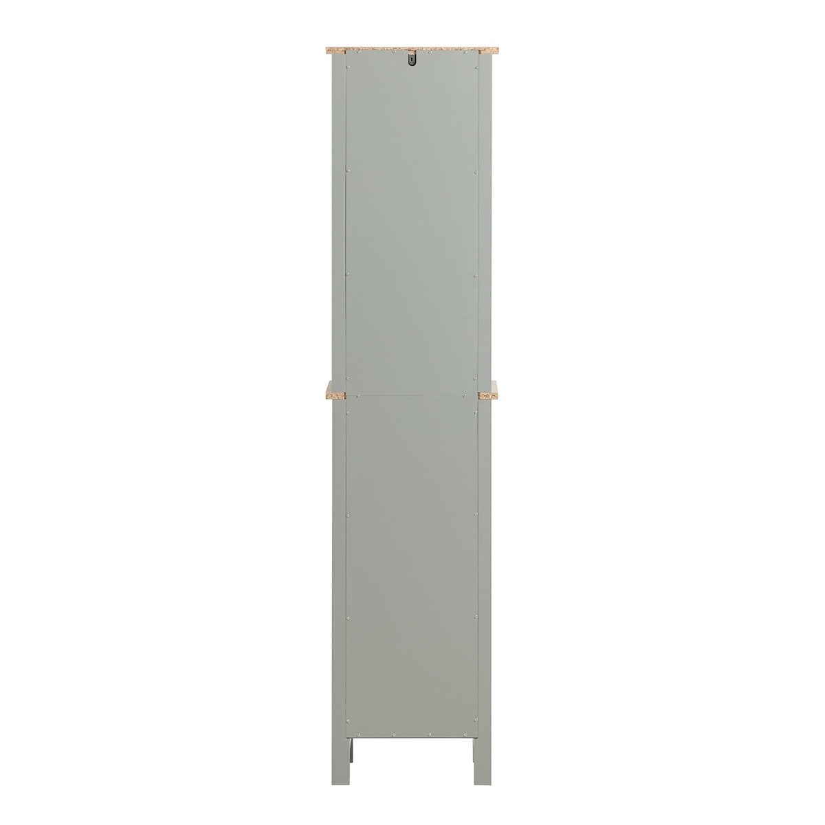 SoBuy Meuble colonne de salle de bain - 1 porte - 3 étagères - 39 x 30 x 169 cm - Gris