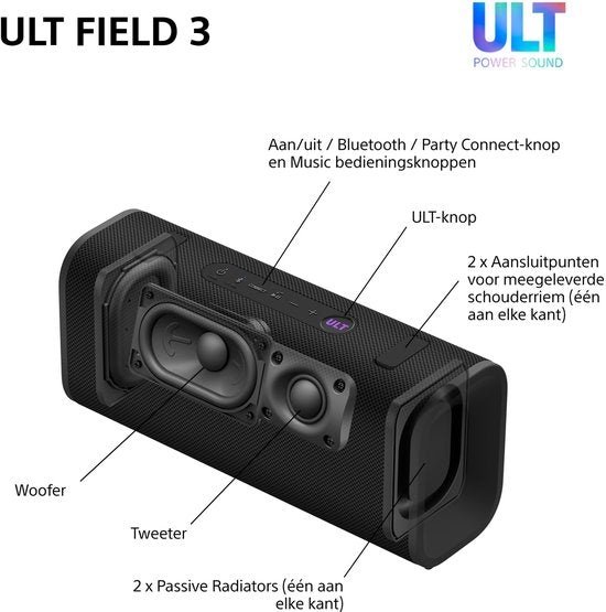 Sony ULT FIELD 3 - Enceinte Bluetooth - Noir