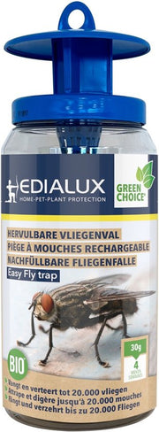 Piège à mouches réutilisable Edialux - Appât inclus