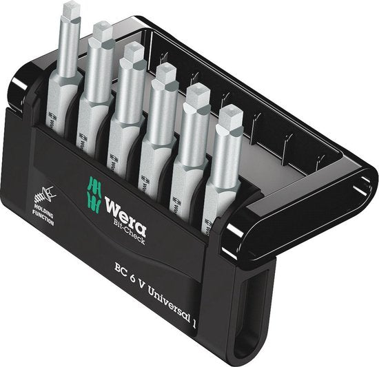 Wera Bit-Check 6 V Universal 1 05056478001 Jeu de 6 embouts à empreinte carrée (Robertson) Zone de torsion