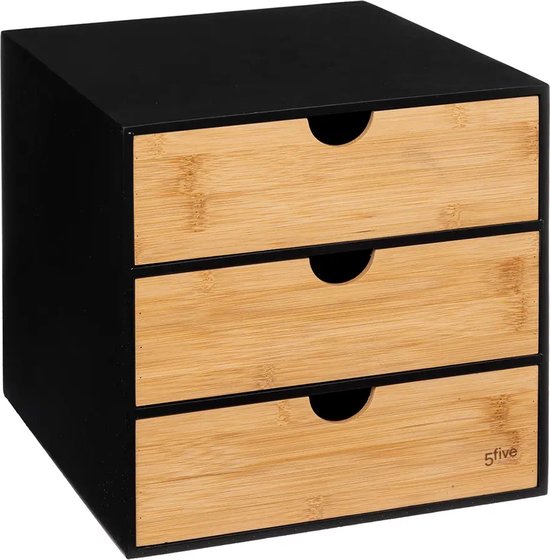 Bloc à tiroirs 5Five pour le bureau - 3 tiroirs - 25 x 31 x 24 cm - bois