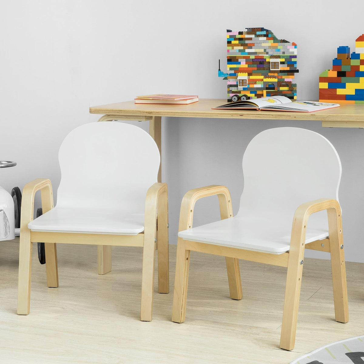 SoBuy Set de 2 chaises hautes - Plastique - Hauteur d'assise réglable 23-35 Cm