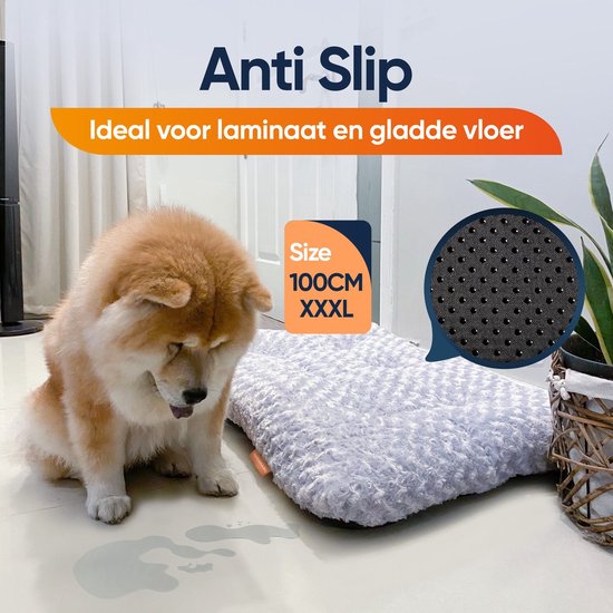 Happysnoots® Coussin pour chien 120 x 80 cm - Coussin pour panier XXXL - Lit pour chien marron - Grand coussin pour animaux - Lit de luxe pour chien