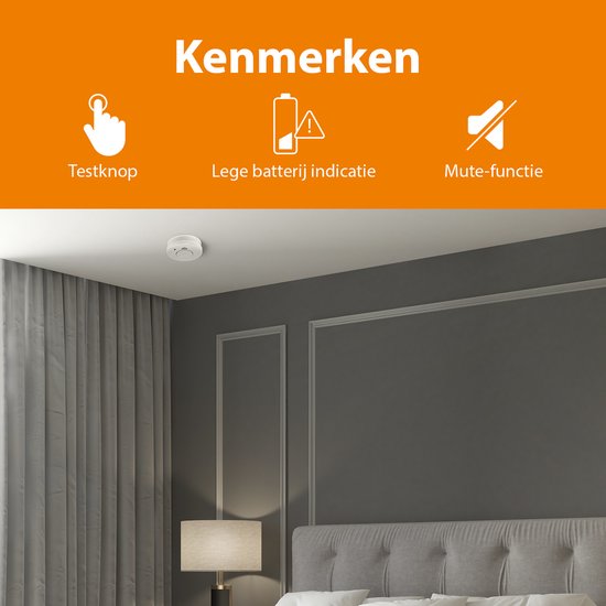 Smartwares 10.048.28 - Détecteur de fumée, lot de 2, 85 dB - Pile d'une durée d'un an, capteur d'une durée de 10 ans - Certifié TÜV - Détecteur d'incendie