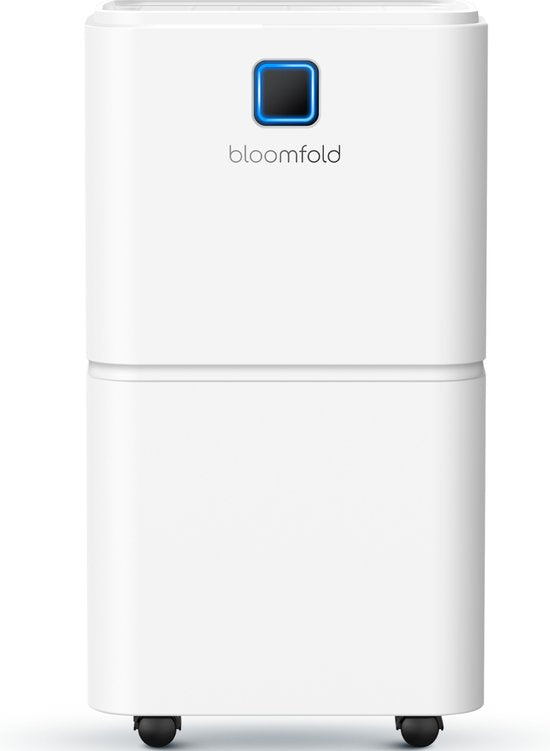 Déshumidificateur Bloomfold - 12L par jour - Fonction Lavage-Séchage incluse - Convient au salon, à la chambre et à la salle de bain - Déshumidificateur - Blanc