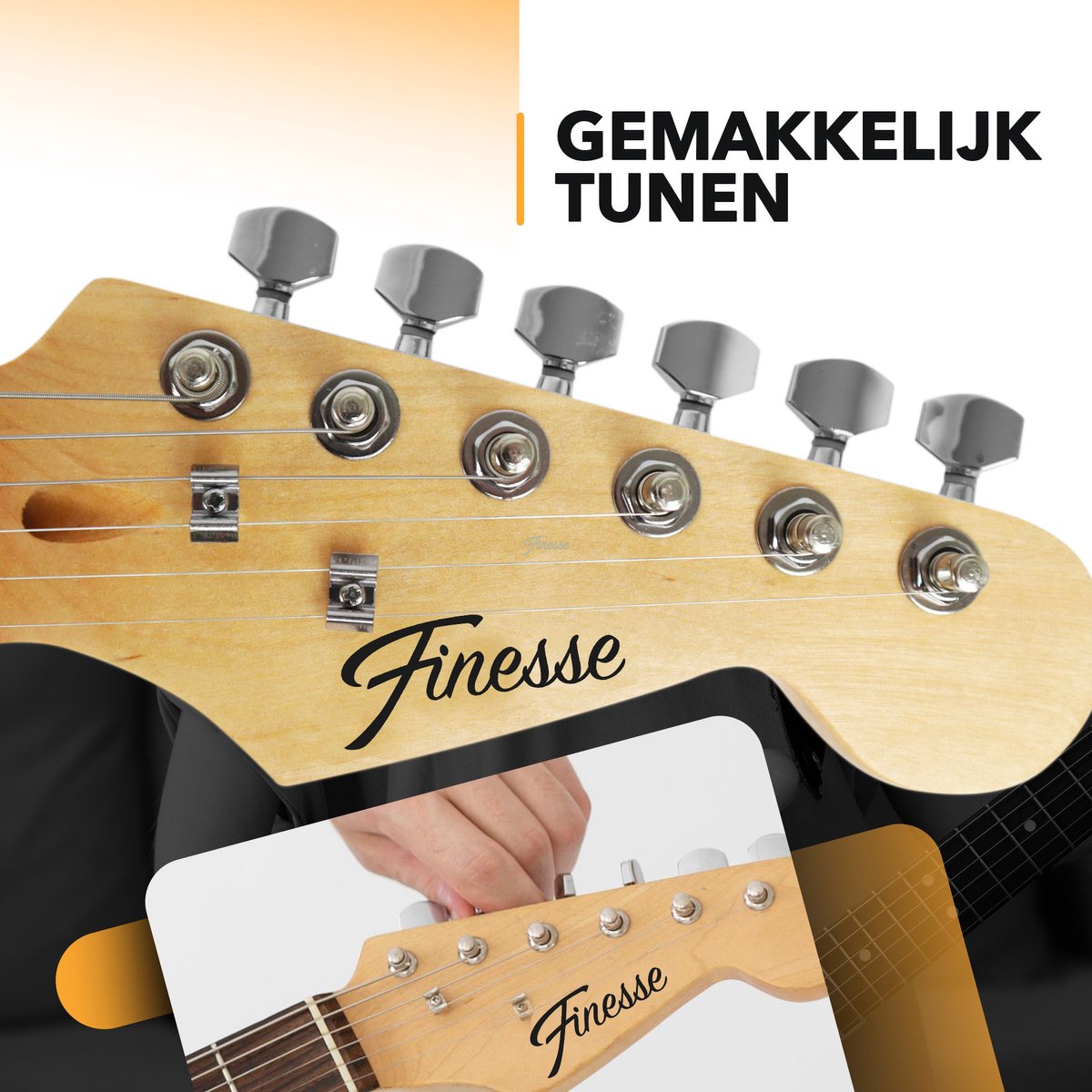 Guitare électrique Finesse avec housse – Sunburst – Format standard 4/4