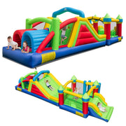Structure gonflable Coast pour enfants - 2 toboggans - Tunnels et mur d'escalade - Multicolore