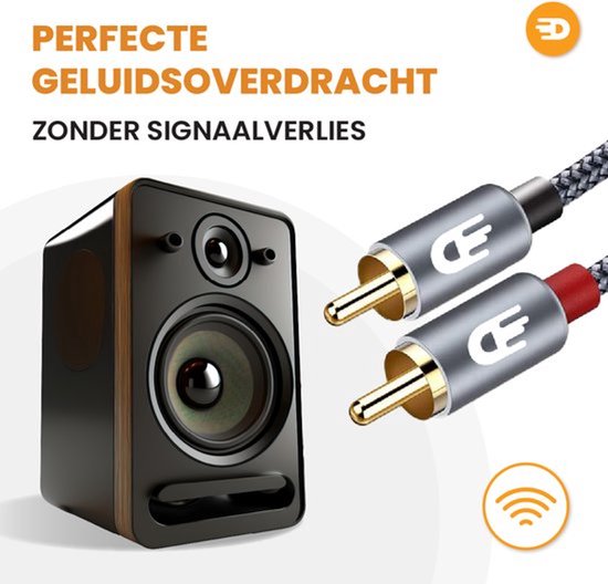 Câble audio stéréo Drivv. Premium Tulp - 2 RCA vers 2 RCA - Câble Tulp - 2 mètres