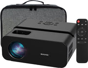Auronic Beamer 10 000 lumens - 1080p Full HD - Diffusion depuis votre téléphone - Wi-Fi - Mini-projecteur intelligent - Câble HDMI - Télécommande - Noir
