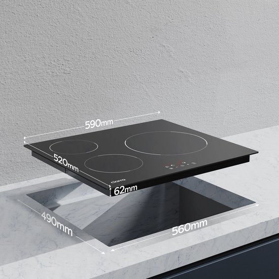 CIARRA CRGBIH3 - Table de cuisson à induction 3 feux - encastrable - 5 600 watts