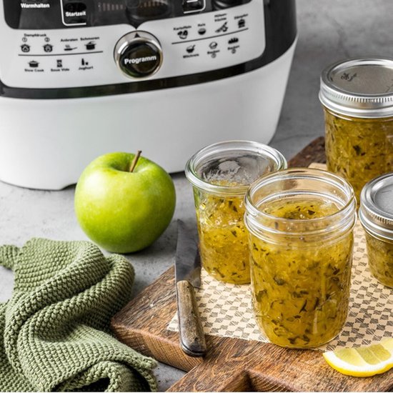 Autocuiseur multifonction Rommelsbacher « Mein Hans » MD 1000 – 14 programmes – Cuisson rapide, Cuisson du riz, Sauté, Cuisson à la vapeur, Cuisson lente, Cuisson sous vide, Cuisson au four et rôtissage, Friture – 6 litres