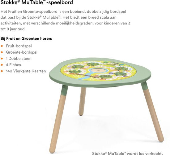 Tableau d'activités Stokke® MUtable™ V2 - Fruits et légumes
