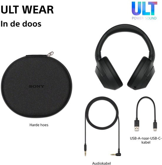 Sony ULT Wear - Casque sans fil à réduction de bruit avec technologie ULT Power Sound - Gris forêt