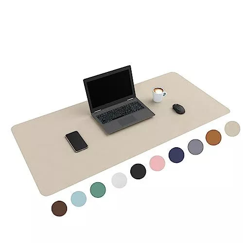 Tapis de bureau - Tapis de souris - 120 x 60cm - Beige