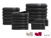 Ensemble de linge de bain DoubleDry, collection Hôtel - 30 pièces - 500 g/m² - Bordeaux
