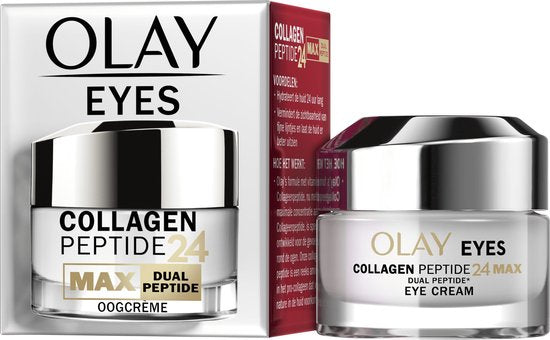 Olay Collagène Peptide 24 Max - Crème pour les yeux - Au collagène peptide et à la niacinamide - Sans parfum - 15 ml