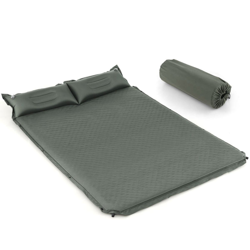 Coast Matelas de camping 2 personnes - autogonflant - imperméable - 187 x 69 x 4 cm - vert