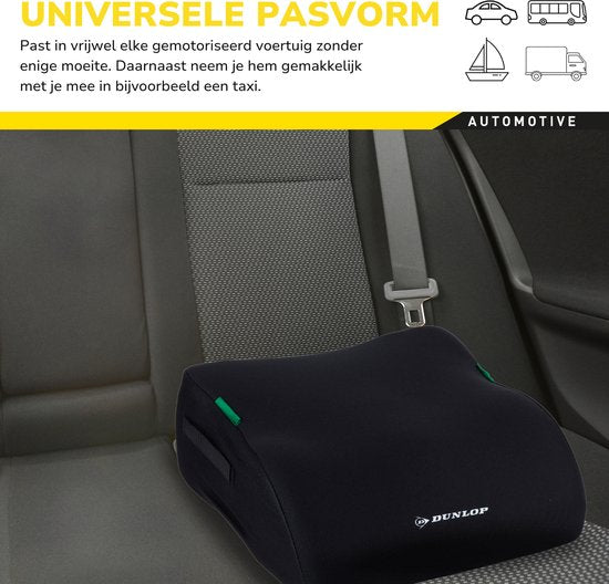 Siège enfant Dunlop noir - Rehausseur - Siège auto - Rehausseur pour voiture - Enfants - Siège auto - Rehausseur pour voiture