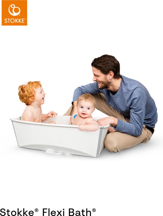Ensemble Stokke® Flexi Bath® X-Large - Flexi Bath® XL + support pour nouveau-né - Blanc