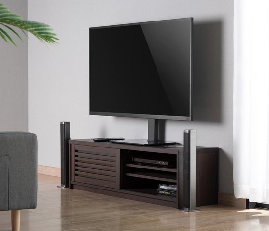 Support TV - trépied TV - modèle de table - pivotant - hauteur réglable de 36 cm à 55 cm
