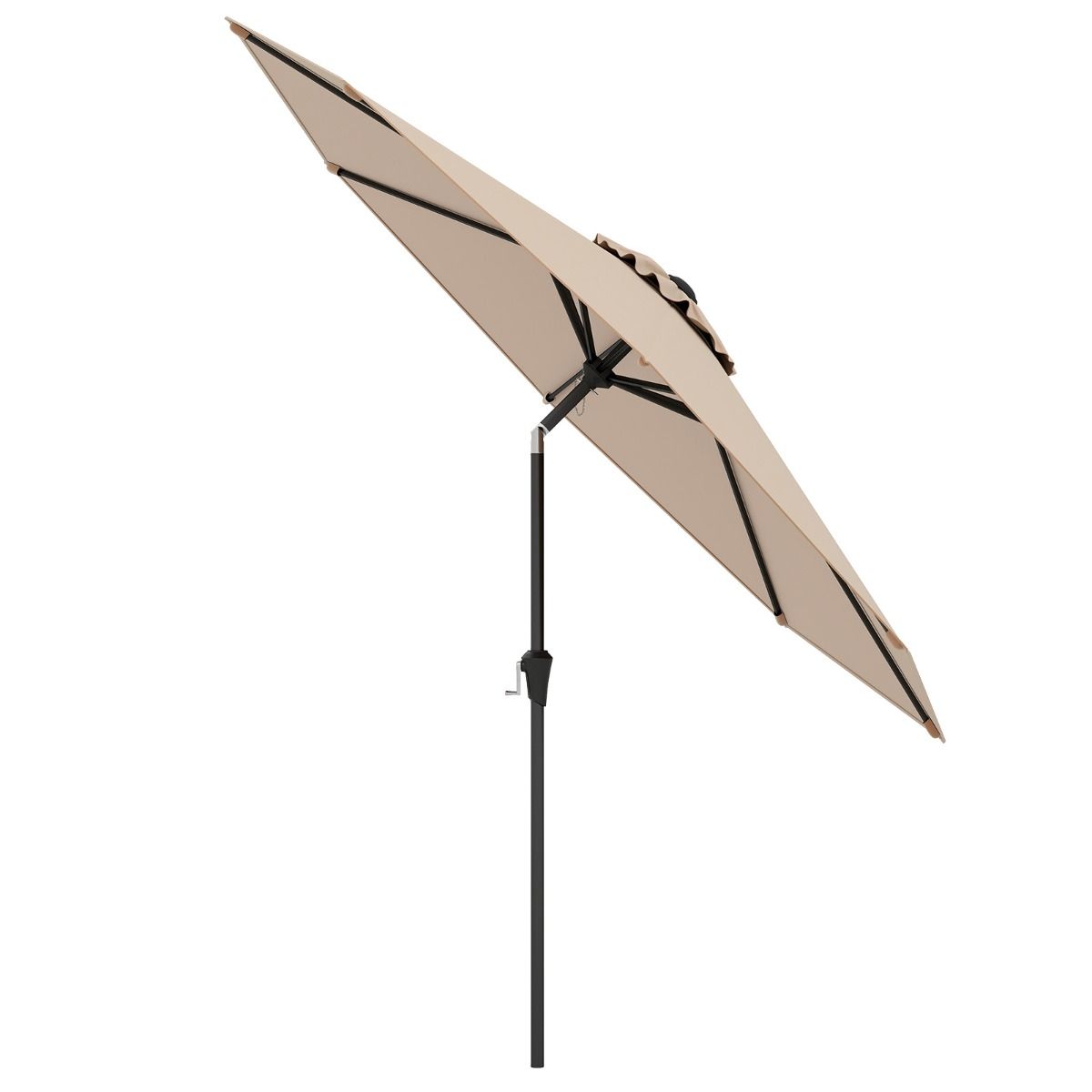Grand parasol de terrasse Coast - inclinable avec manivelle - 270 cm - beige