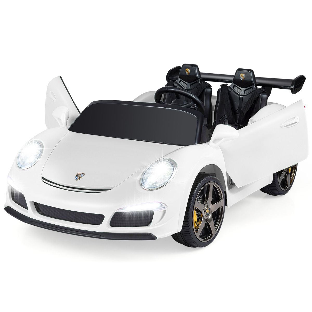 Voiture électrique pour enfants Coast - télécommande - éclairage LED - blanche