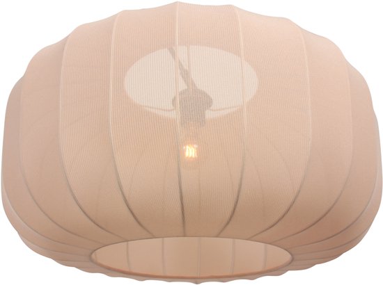 Abat-jour K41931S Ø 60 cm - Tissu beige crème - Design artisanal - Anne Light Home