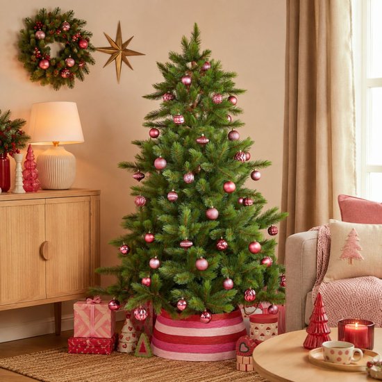 Triumph Tree Wyoming Spar - Sapin de Noël avec 460 brindilles de pin et structure à emboîter - Décoration de Noël d'intérieur au rendu naturel - Sapin artificiel avec des aiguilles en PVC rigide - H 155 x Ø 117 cm - Vert