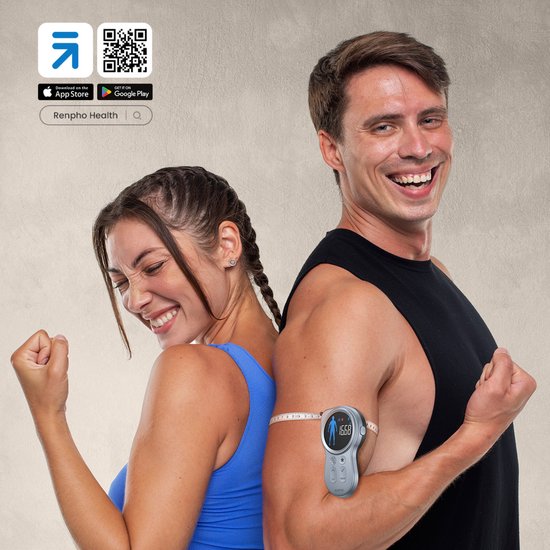 Renpho Smart Body Tape Measure+ - Mètre ruban intelligent pour le corps - Mètre à ruban - avec l'application Renpho Health - 150 cm