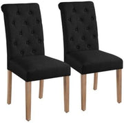 Chaises de salle à manger Yaheetech à dossier haut - lot de 2 - noir