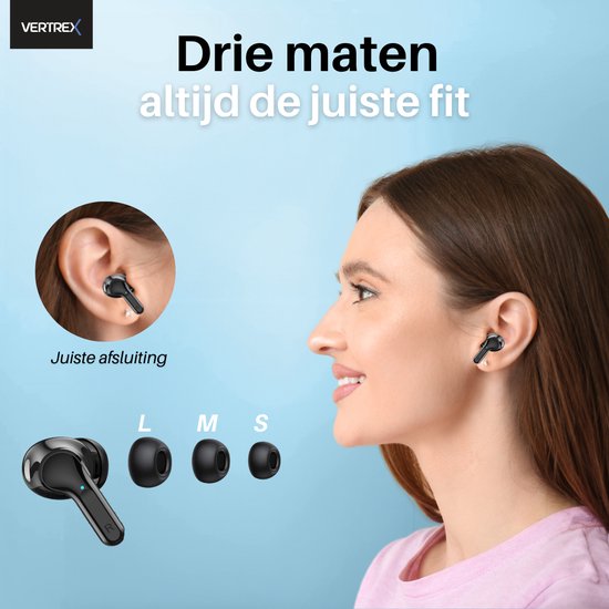 Vertrex Sounds Pro-3 Bluetooth Earbuds with Noise Cancelling - Ecouteurs sans fil - Ecouteurs sans fil
