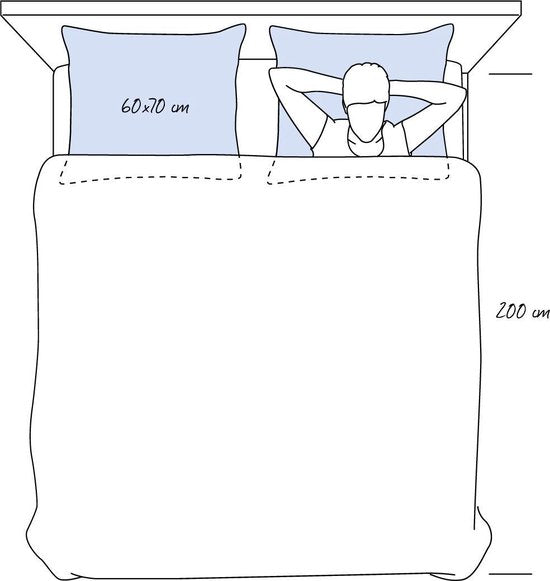 Heckett & Lane Platinum - Duvet - Oreiller - Soft - 60x70 cm - Blanc
