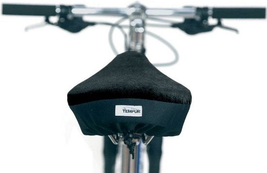 TEMPUR® - Housse de selle de vélo - Noir - 33,5 x 33 x 3 cm - Grand - Housse de selle de vélo - Confort - Mousse à mémoire de forme