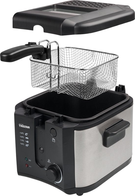 Friteuse Tristar 2,5 litres - FR-6878 - Friteuse 1 600 W - Poignée rabattable - Noir