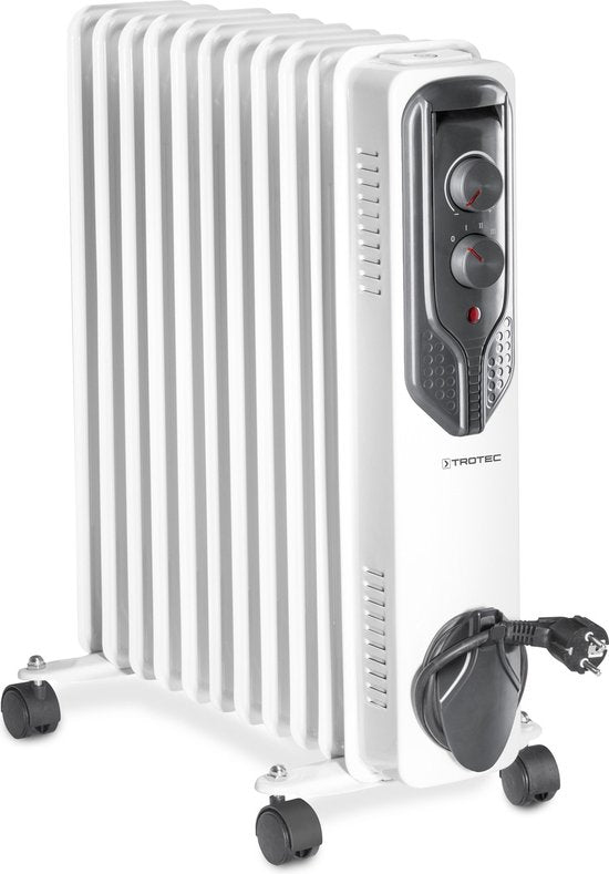 TROTEC Radiateur électrique à bain d'huile TRH 21 E - 3 niveaux de température - 8 minutes de chauffe - fonction antigel